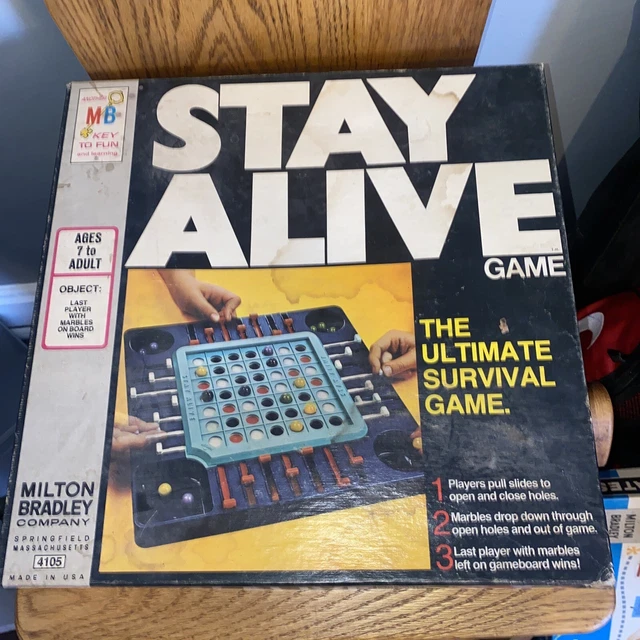 1971 MB MILTON Bradley STAY ALIVE Ultimate Marble board Game Missing
