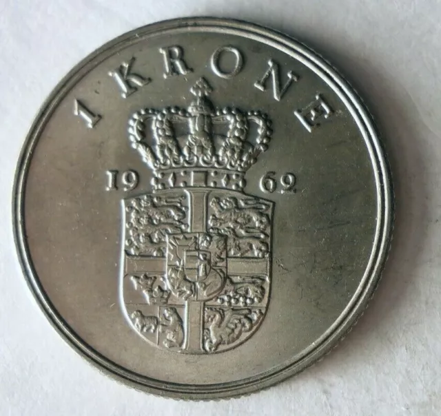 1962 DENMARK KRONE - High Quality Coin - FREE SHIP - Bin #317