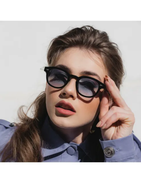 occhiali da sole per da uomo donna unisex uv400 stile moscot blu fumè occhiale 5