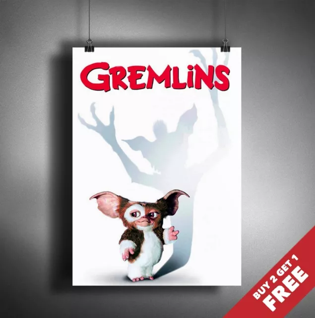 GREMLINS Poster A3 / A4 Classic Fantastic Horror Movie Art Print Home Decoration