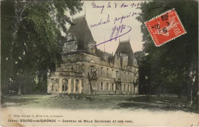 CPA BOURG-sur-GIRONDE-Chateau de Mille Secousses et son Parc (28174)