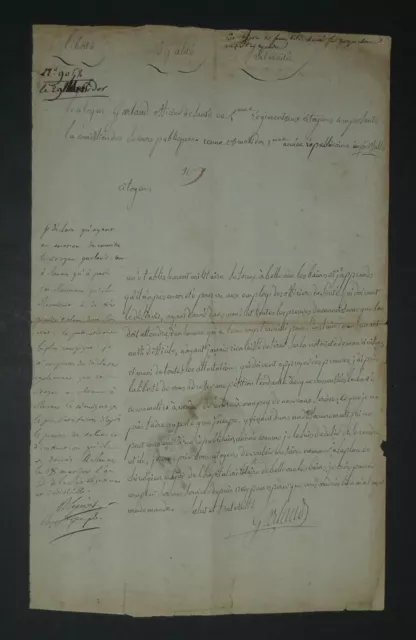 Charles-Jean-Marie ALQUIER - Note autographe signée, époque Révolution, 1793/94