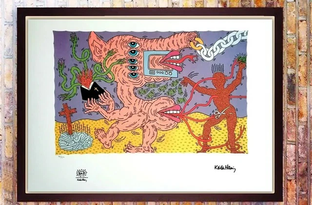 Keith Haring.-Serigrafìa Edición Limitada Nº58 de 150. Firmada y numerada