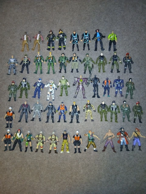 LOT 3 FIGURINES CHAP MEI AVENTURE AVEC ARMES NO GI JOE SOLDAT JOUET