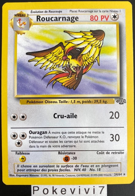 Carte Pokemon ROUCARNAGE 24/64 Rare Jungle Wizards FR NEUF