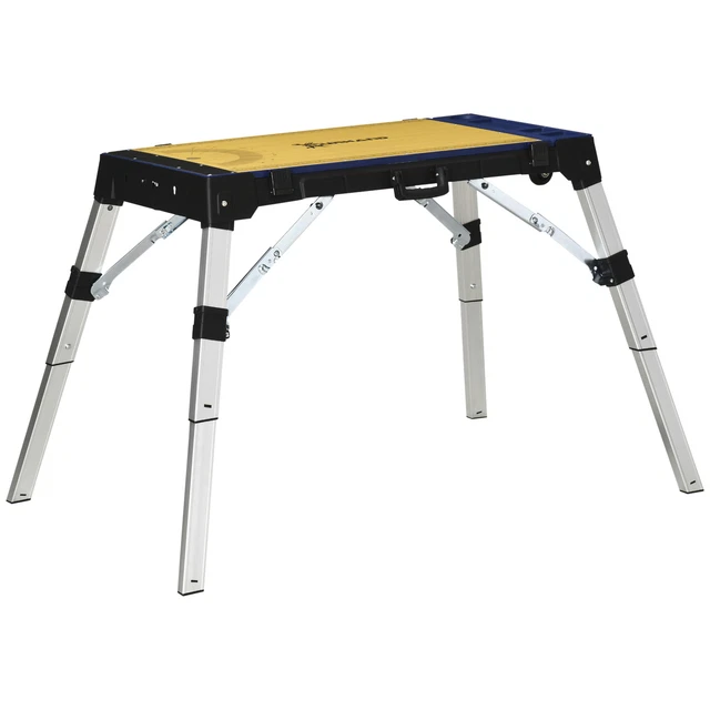 DURHAND Piattaforma 4in1 Pieghevole Banco da Lavoro Impalcatura Carrello