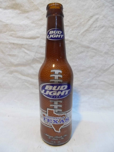 Bud Light "Football & Texas" Plastic Wrapped Beer Bottle~A/B Brg.st Louis,Mo #46