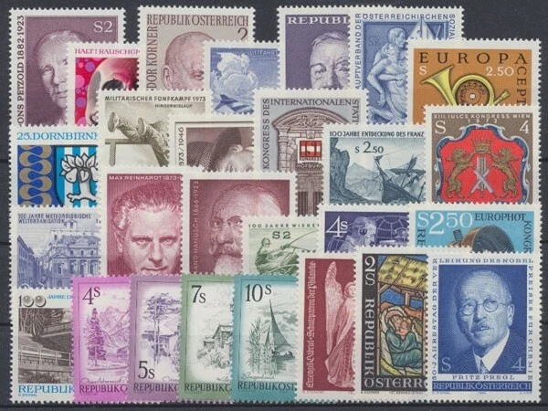 Österreich, MiNr. 1410-1436, Jahrgang 1973, postfrisch / MNH - 693440