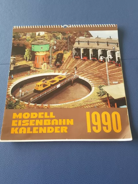 Modell Eisenbahn Kalender 1990 je Monat 2 Kalenderblätter Verlag Bild und Heimat