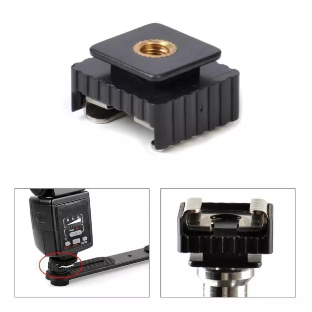 Camera Hot Shoe Mount 1/4 Screw Hot Shoe Base SC-6 B3R8 Socket Shoe Flash C7I0