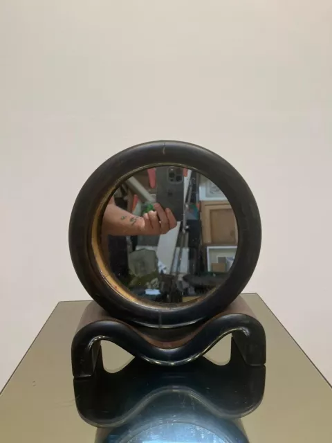 Espejo De Mesa, Diseño, 1949 ,Fabricación Italiano, Material Madera