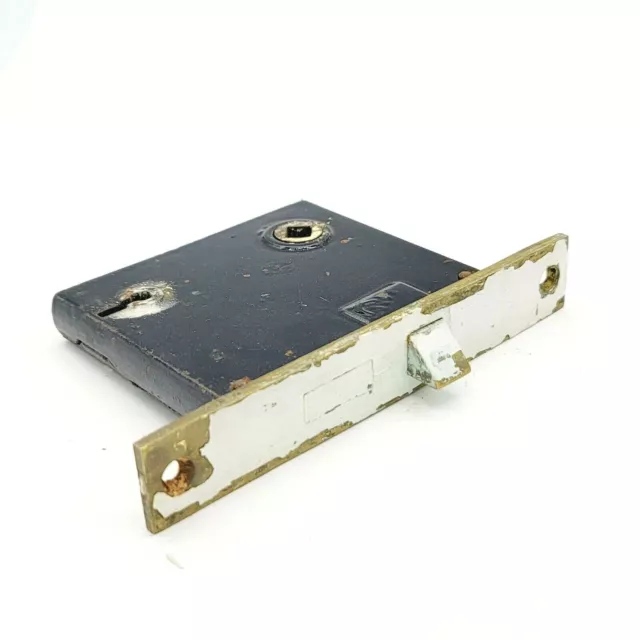 Vintage Cast Iron Door Mortise Lock Salvage Hardware  B123