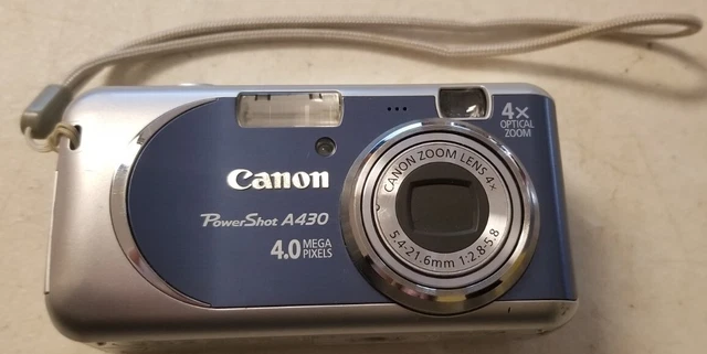 Canon Powershot A430 Blue TESTED AND WORKING (Read Desc.)