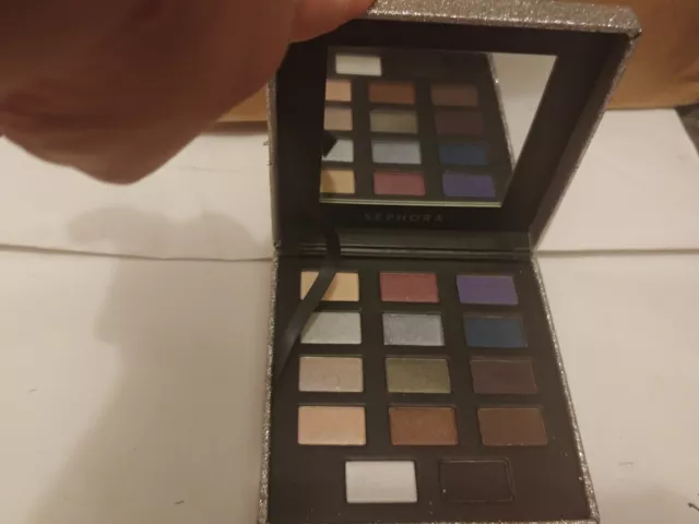 Paleta de sombras de ojos Sephora 14 tonos caja brillante con espejo