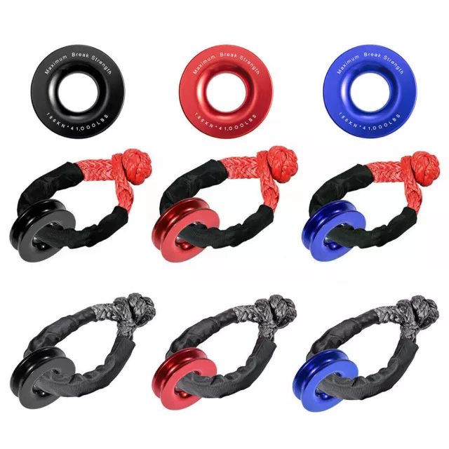 Block Pulley Recovery Ring Snatch Für 41.000 pfund / 41000lbs Soft Shackle Winch