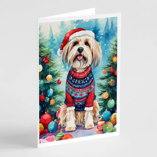 Tibetan Terrier Christmas Greeting Cards and Envelopes Pack of 8 DAC3673GCA7P