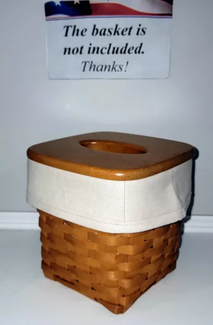 Crazy Good Tall Tissue Basket Liner from Longaberger Flax fabric! New!