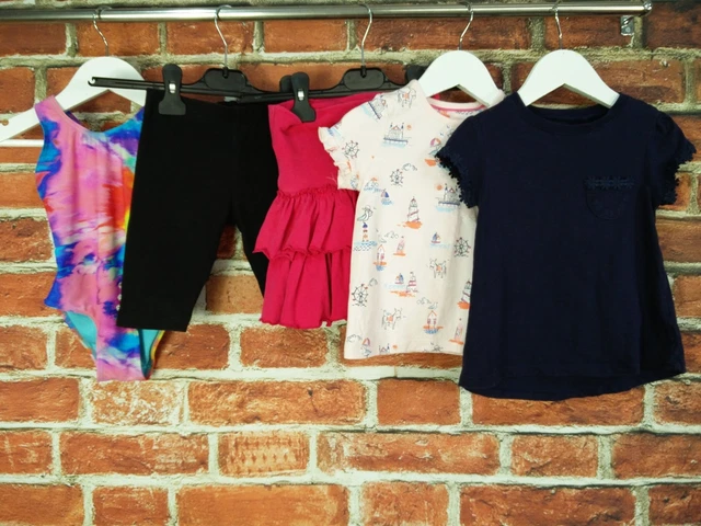 Girls Bundle Aged 2-3 Years Next H&M M&S T-Shirt Shorts Swim Suit Summer 98Cm