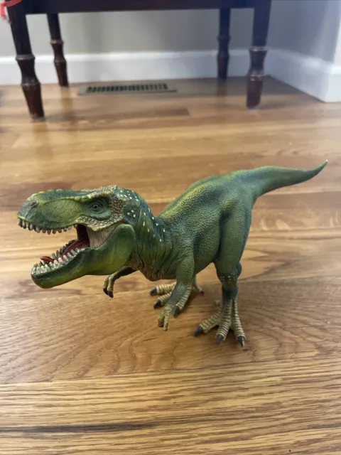 Schleich Tyrannosaurus Rex Dinosaur 11" Figure D-73527 T-Rex 2011 Movable Jaw