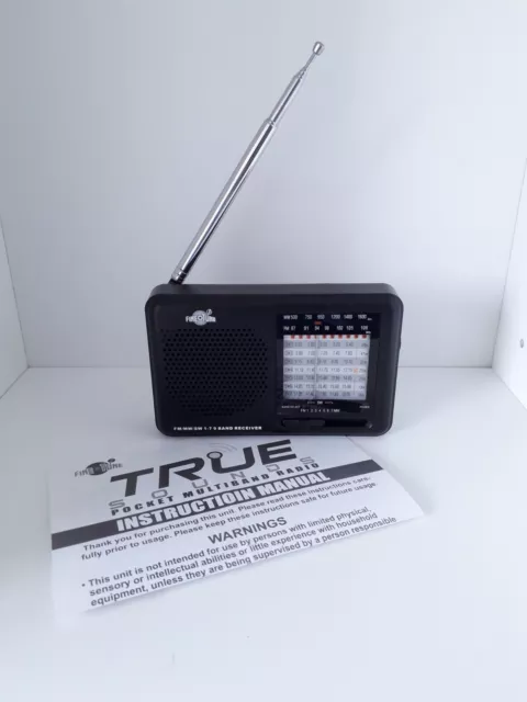 True Sounds Pocket Multiband AM/FM/SW Radio Fine Tune Portable Wireless Battery