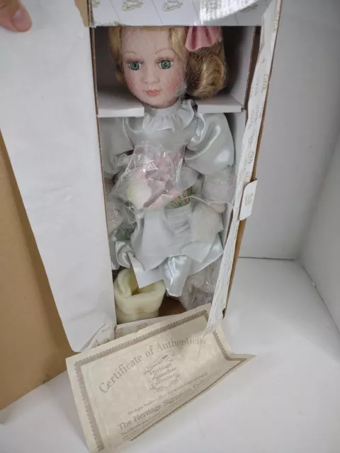 Antique Heritage Signature Collection Flora Porcelain Doll NRFB w/ COA # 12337