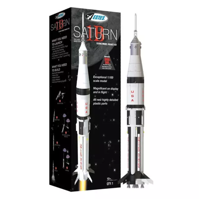 Estes 7251 1/100 Saturn 1B (2) Master Model Rocket Kit (24Mm Engine)