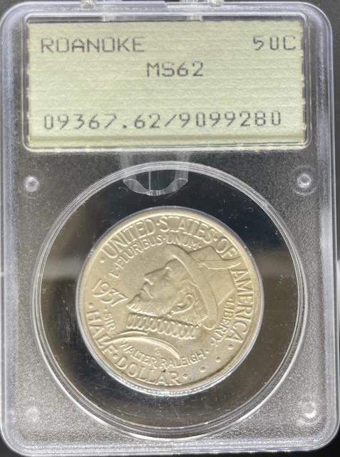 1937 50C Roanoke MS62 PCGS Rattler (#PA9099280)