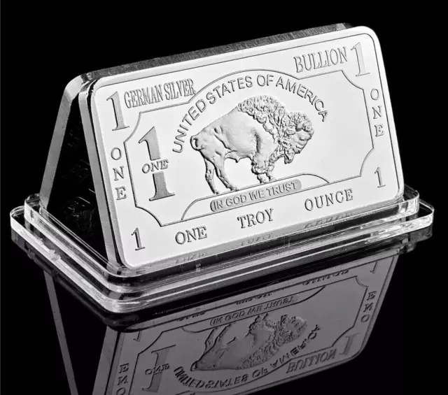 USA  buffalo  GERMAN Silver coin  bullion bar 1 Oz  shop display Christmas gift