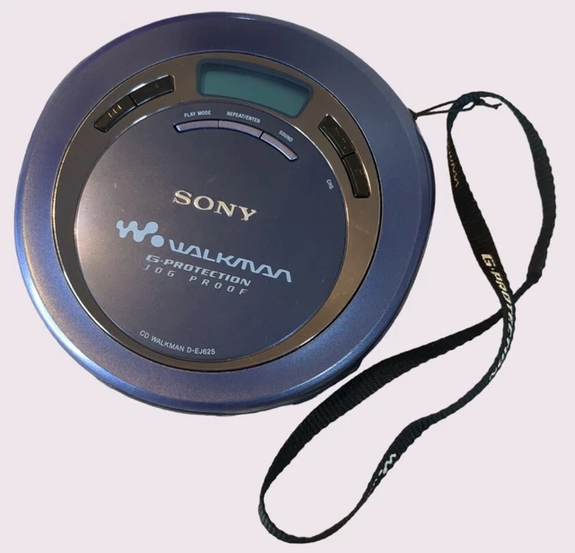 SONY WALKMAN / Discman Portable CD Player In Blue DEJ625 W/Headphone Control £55.00 PicClick UK