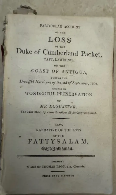 Compliation of 18th & 19th Century Shipwreck accounts published early 1800s rare