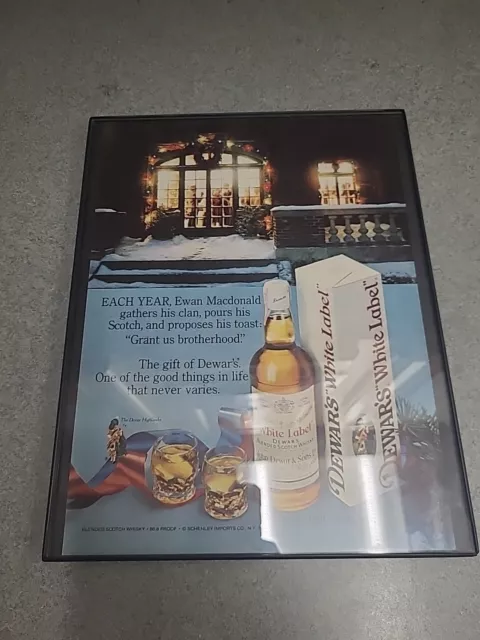 Dewars White Label Scotch Whisky 1979 Print Ad Framed 8.5x11 Wall Art 2