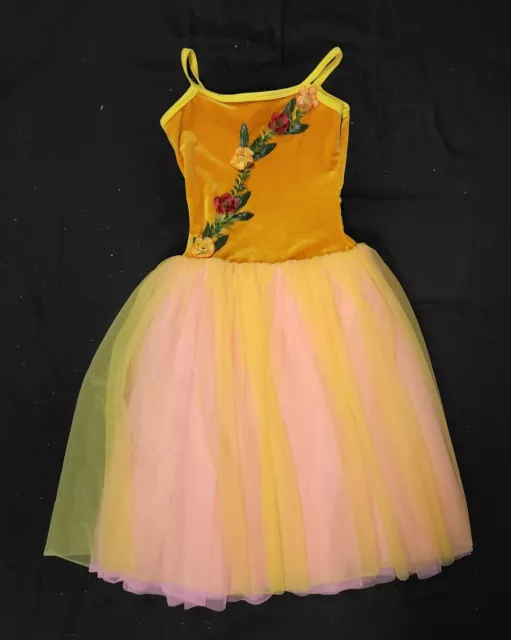 Young Adult Orange and Pink Ballet Romantic Tutu