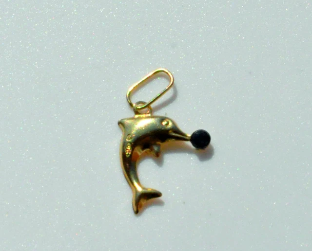 Pendentif Dauphin En Or 18 Carats Et Nacre - Occasion - Bijou Homme/femme
