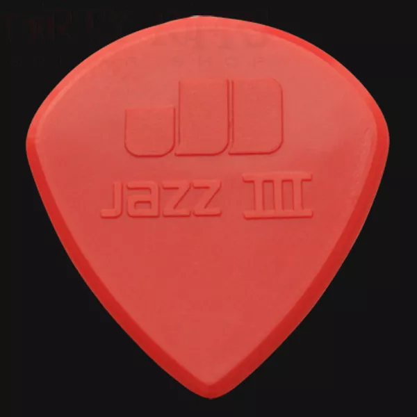 Dunlop Nylon Jazz III Guitar Picks - 1.38mm Red - 1 2 3 4 5 6 10 12 20 24 36