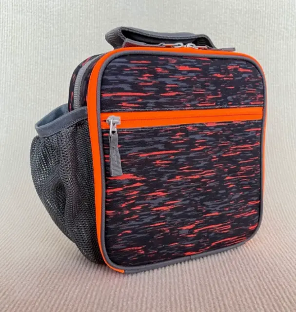 NWOT Pottery Barn Kids Mackenzie Orange Neon Static Lunch Box