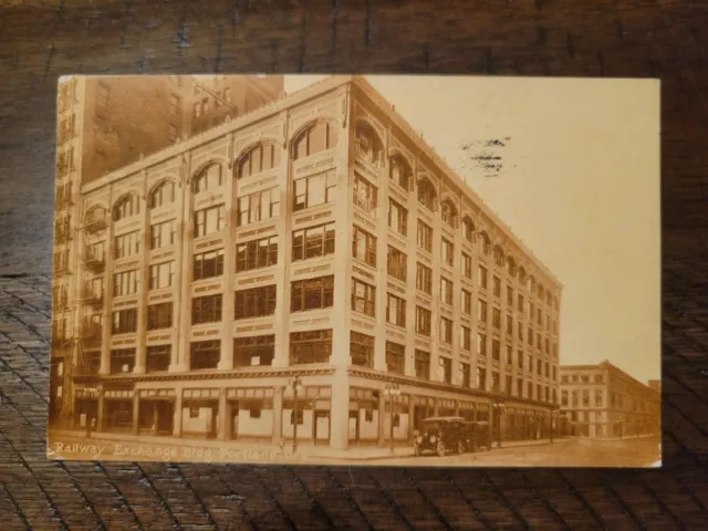 Postcard OR Oregon Portland Railway Exchange Building Downtown View