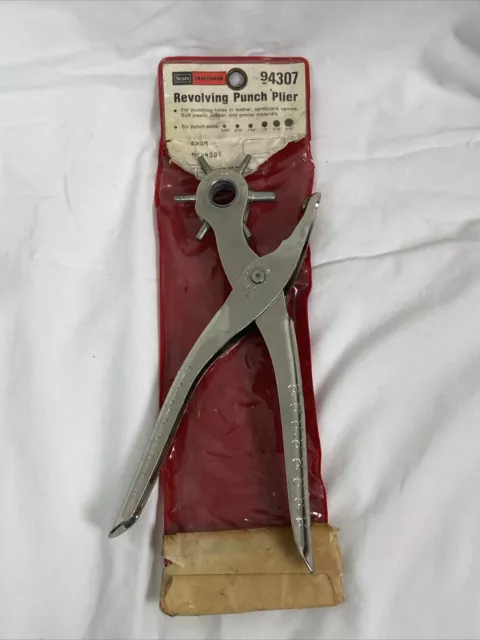Vintage Sears CRAFTSMAN Revolving Leather Hole Punch  Plier 9-4307 3