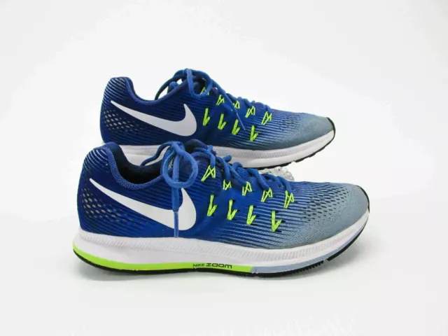 Nike Women Shoe Air Zoom Pegasus 33 Size 10.5M Blue Sneaker Running Pre Owned jq