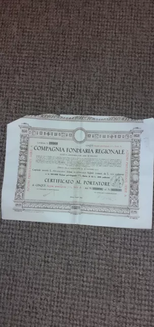 Italy Italian Share Certificate 1917