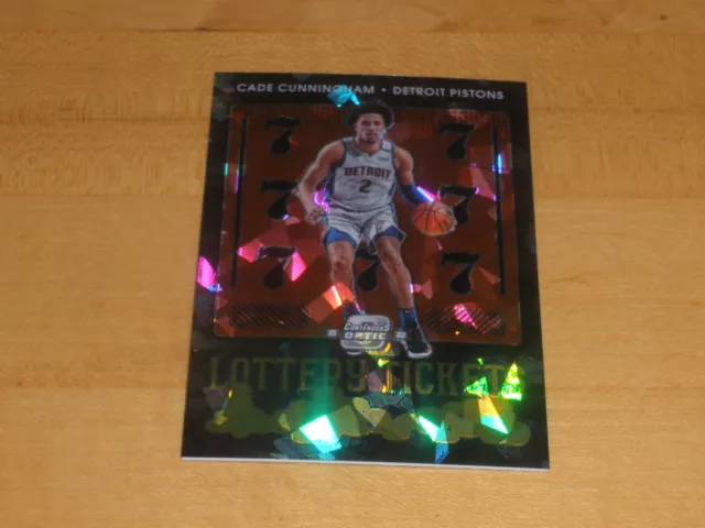 2021-22 Panini Contenders Optic Lottery Tickets Red Ice Prizm Cade Cunningham RC
