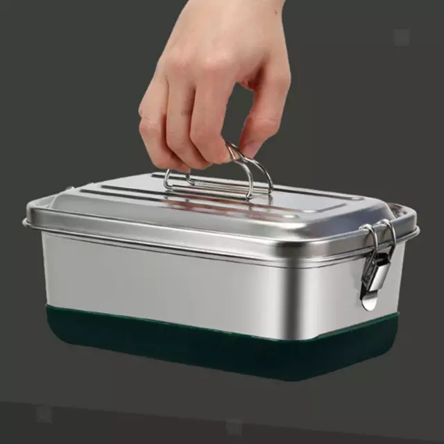 Conteneur de boîte à lunch en acier inoxydable avec conception de clips de