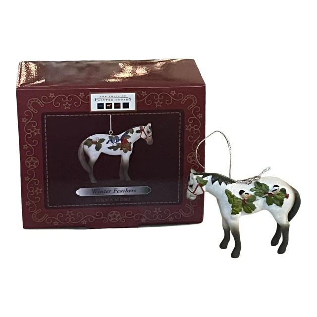 Trail Painted Ponies 2020 Winter Feather Bird Pony Christmas Ornament Cardinal