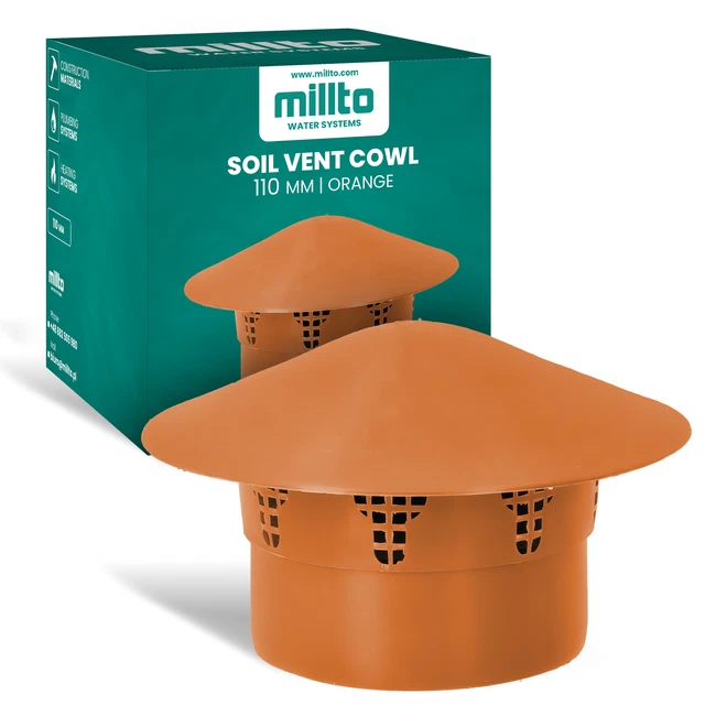 Tapa de ventilación de techo Millto™ tubo de drenaje tapa final de tubería tapa final de ventilación 110 m