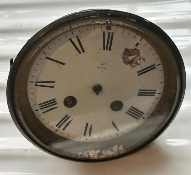 Antique French Mantle clock Japy Freres movement, bezel - Clockmakers Spares