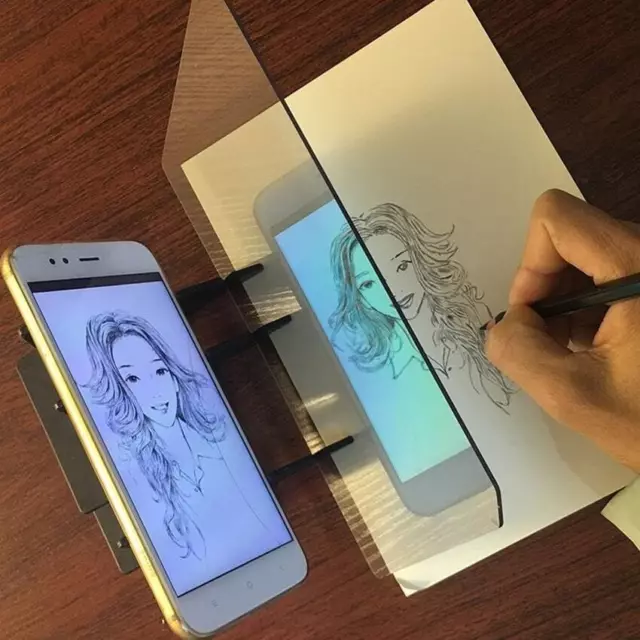 Optical LED Tracing Drawing Board Light Image Copy Pad Art projector Painting