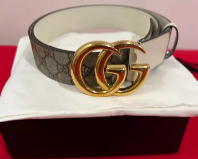 Gucci Gg Buckle Logo Belt Sz 110-44