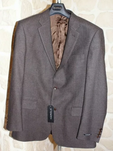 Veste marron avec laine neuve taille 54 EUR marque HAROLD étiquetée à 209€