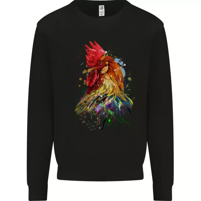 A Chicken Watercolour Kids Sweatshirt Jumper