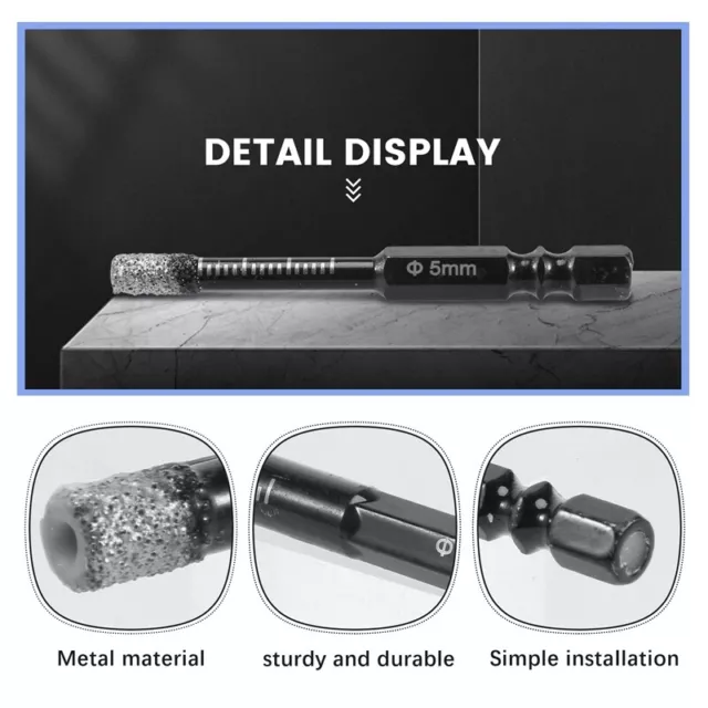 Juego de 6 Brocas de Diamante Seco  para Granito CeráMica MáRmol Azulejo Pi9854 2