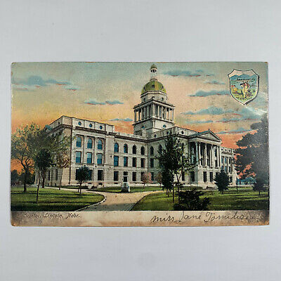 Postcard Nebraska Lincoln NE State Capitol Building Pre-1907 Undivided
